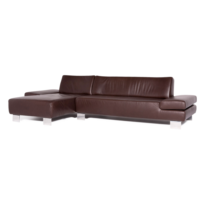 Willi Schillig Taboo Designer Leder Ecksofa Braun Echtleder Sofa Couch #8551