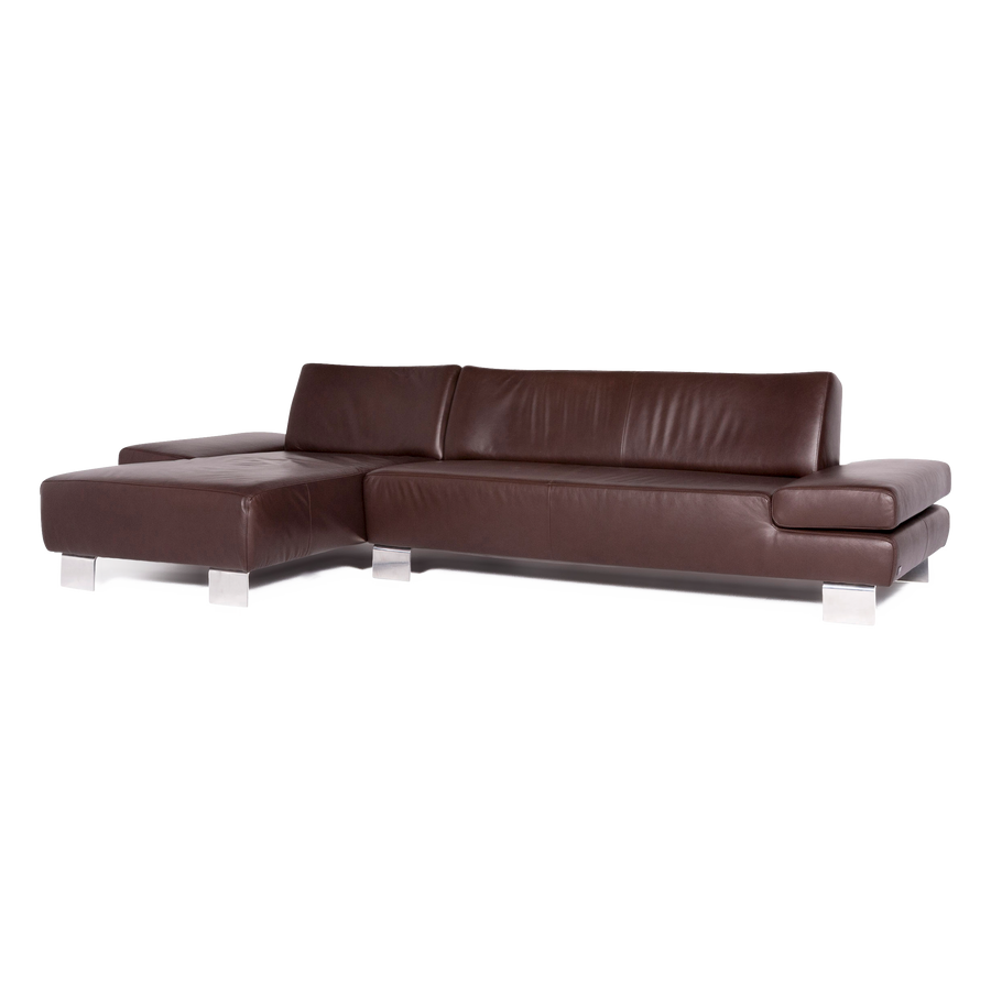 Willi Schillig Taboo Designer Leder Ecksofa Braun Echtleder Sofa Couch #8551