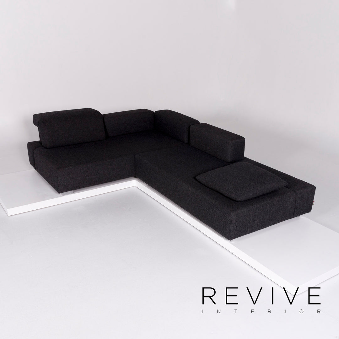 Brühl & Sippold Stoff Ecksofa Anthrazit Grau Sofa Couch #10388