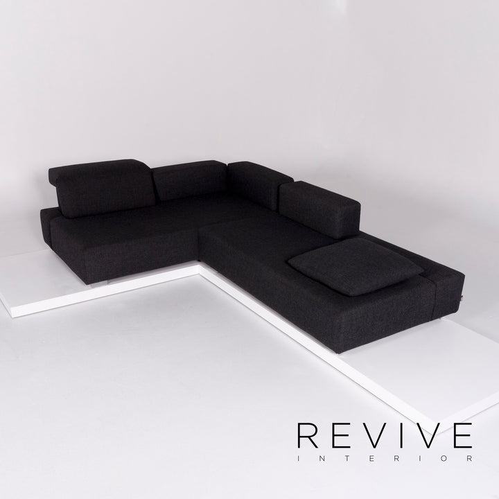 Brühl & Sippold Stoff Ecksofa Anthrazit Grau Sofa Couch #10388
