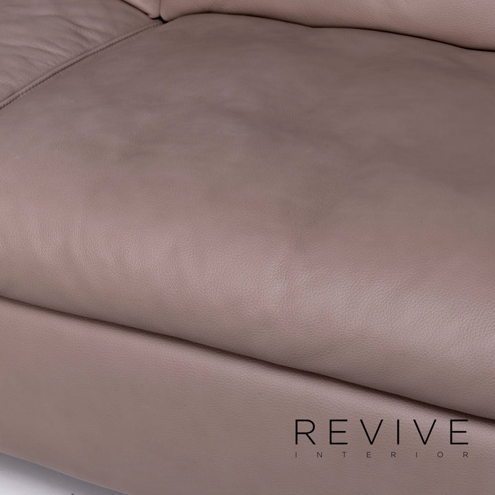 Ewald Schillig Leder Ecksofa Beige Grau Sofa Couch #10605