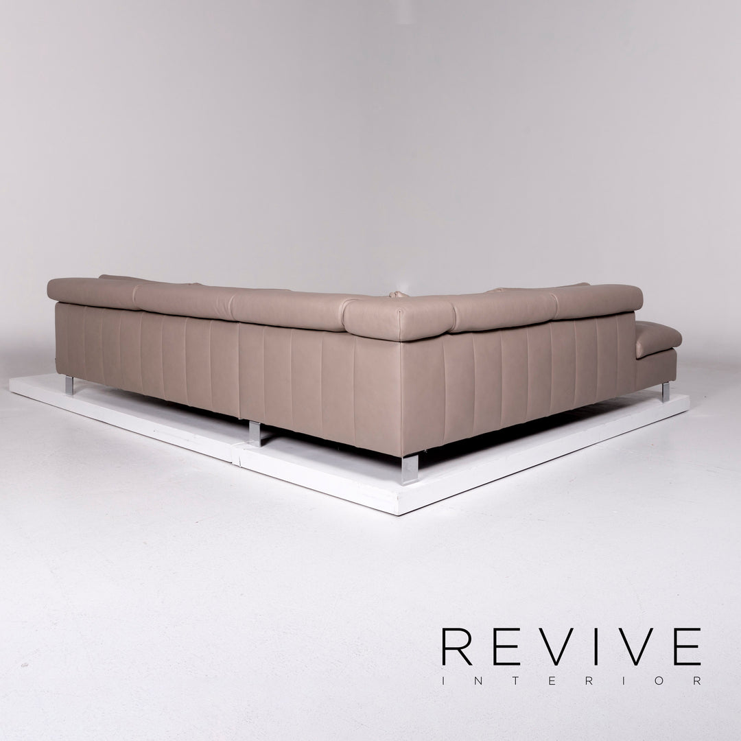 Ewald Schillig Leder Ecksofa Beige Grau Sofa Couch #10605