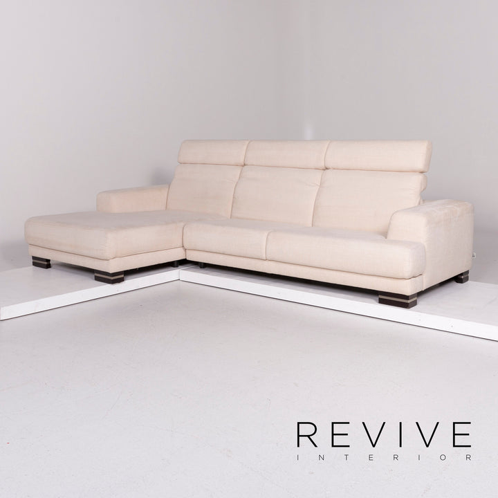 Ewald Schillig fabric sofa cream corner sofa #11862