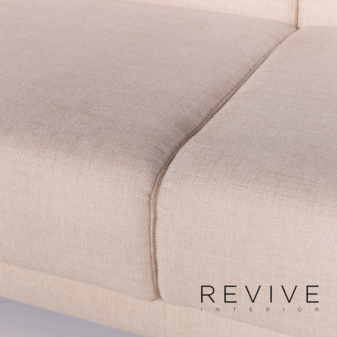 Ewald Schillig fabric sofa cream corner sofa #11862