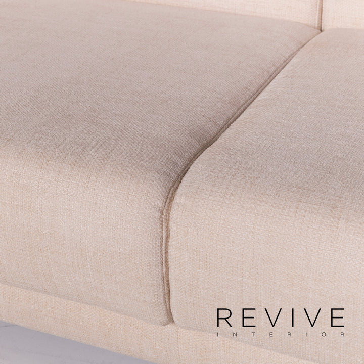 Ewald Schillig fabric sofa cream corner sofa #11862