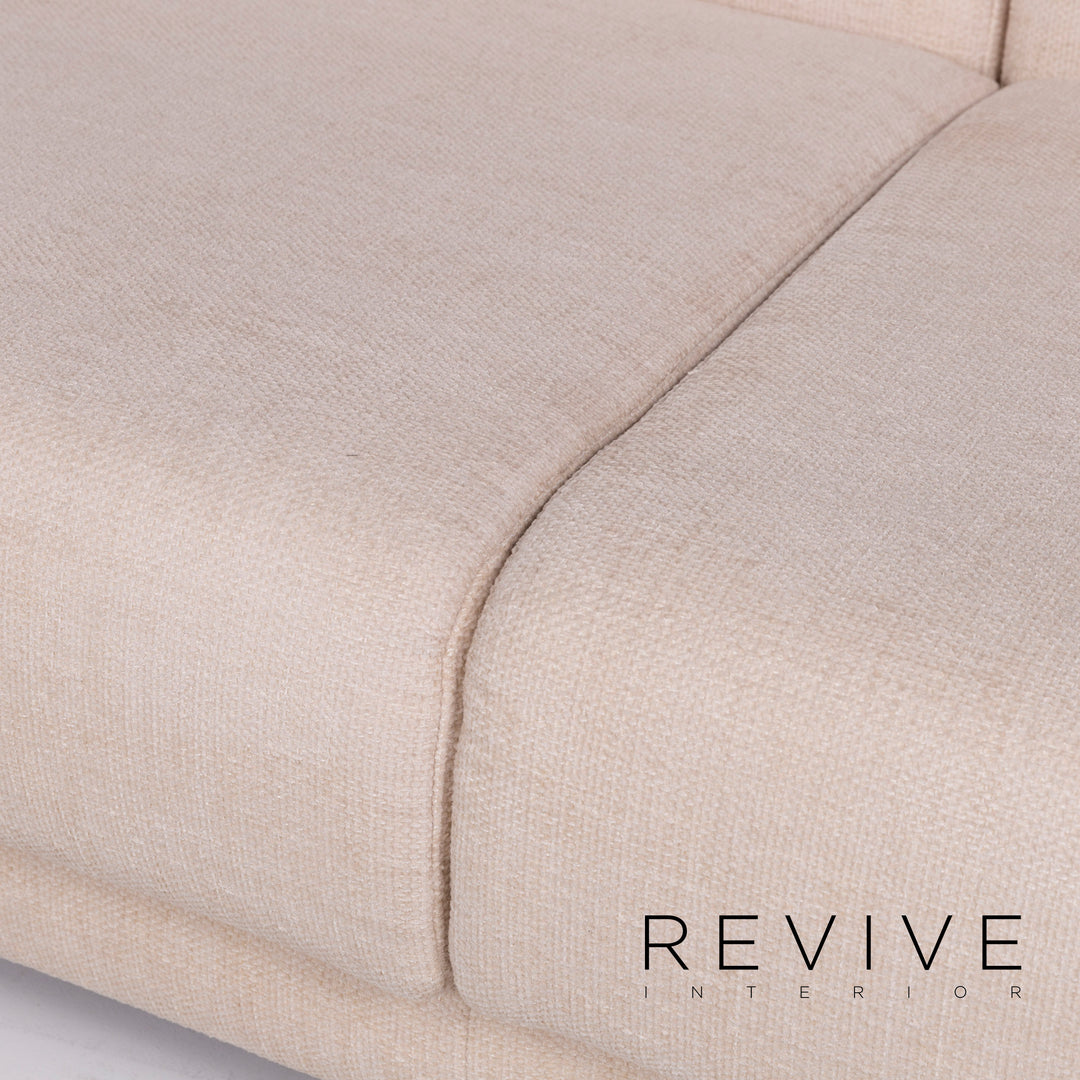 Ewald Schillig fabric sofa cream corner sofa #11862