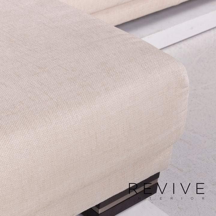 Ewald Schillig fabric sofa cream corner sofa #11862