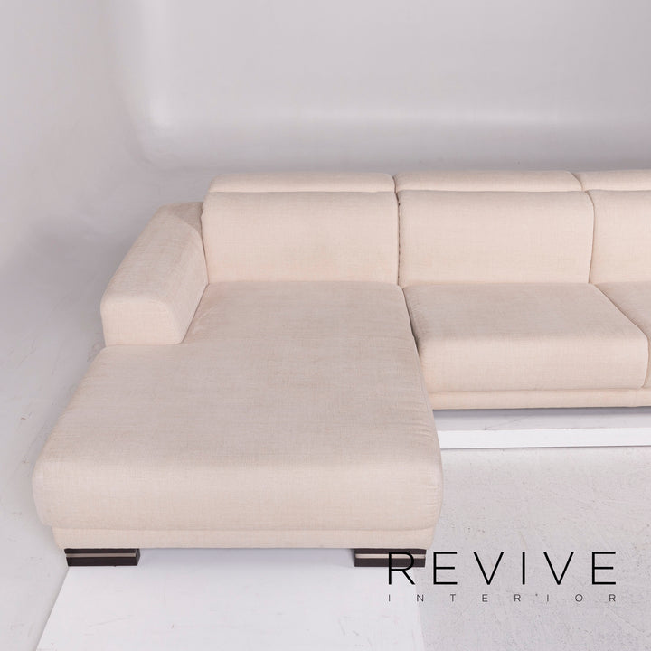 Ewald Schillig fabric sofa cream corner sofa #11862