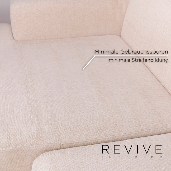 Ewald Schillig fabric sofa cream corner sofa #11862