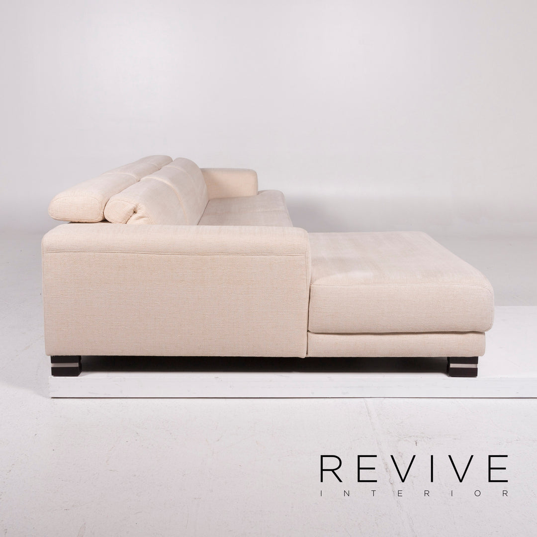 Ewald Schillig fabric sofa cream corner sofa #11862