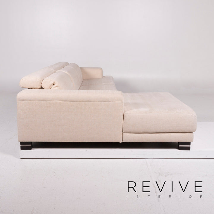 Ewald Schillig fabric sofa cream corner sofa #11862