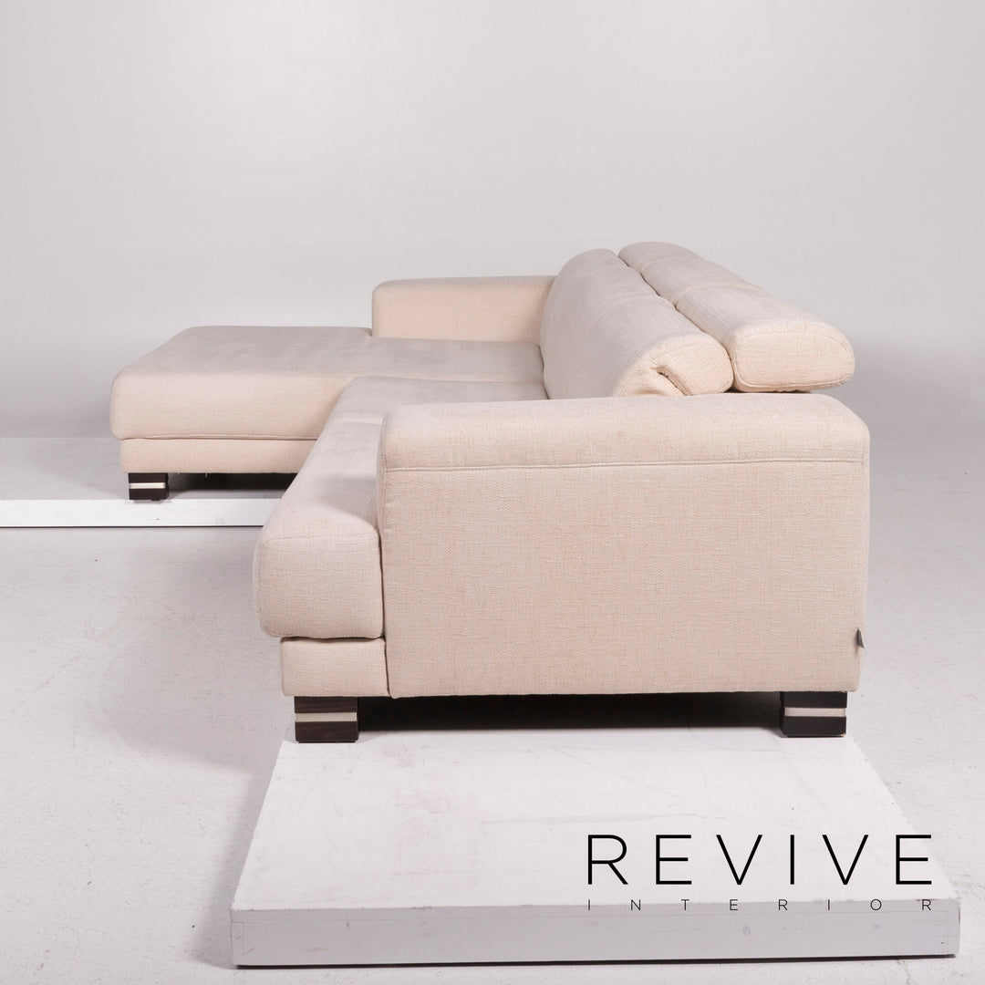 Ewald Schillig fabric sofa cream corner sofa #11862