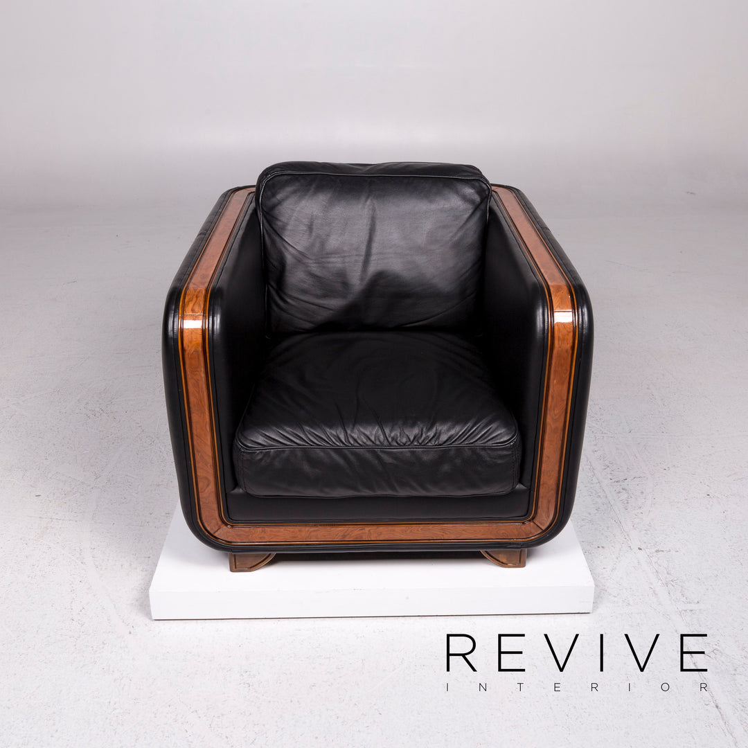 Fauteuil en cuir Nieri noir #11889