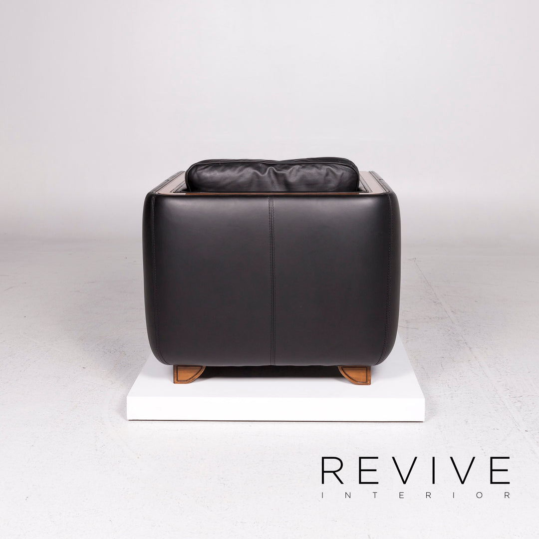 Fauteuil en cuir Nieri noir #11889