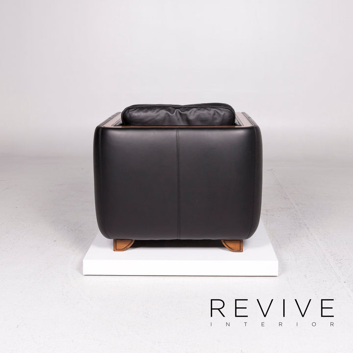 Fauteuil en cuir Nieri noir #11889