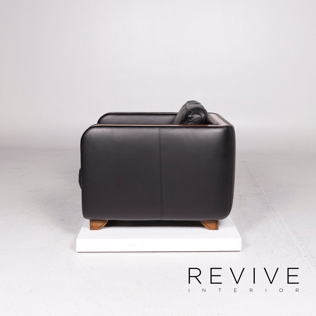 Fauteuil en cuir Nieri noir #11889