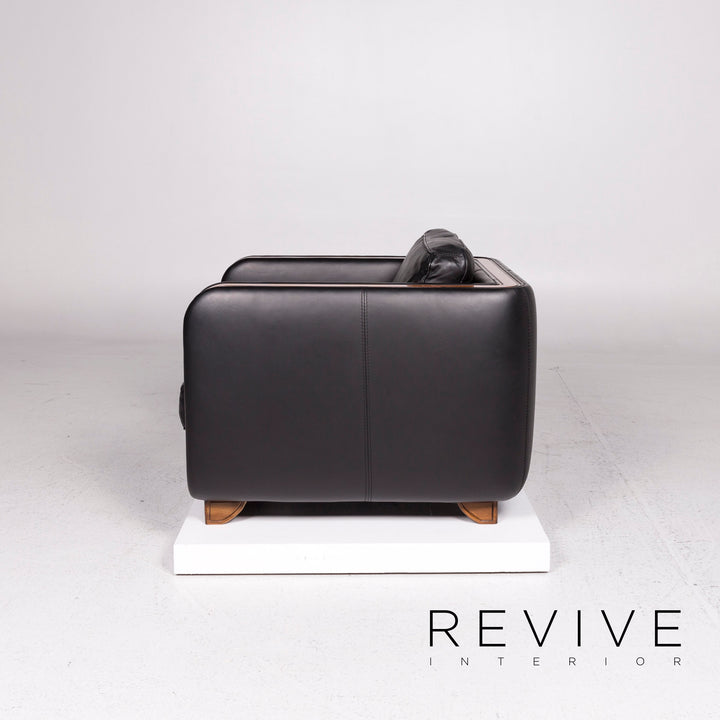 Fauteuil en cuir Nieri noir #11889