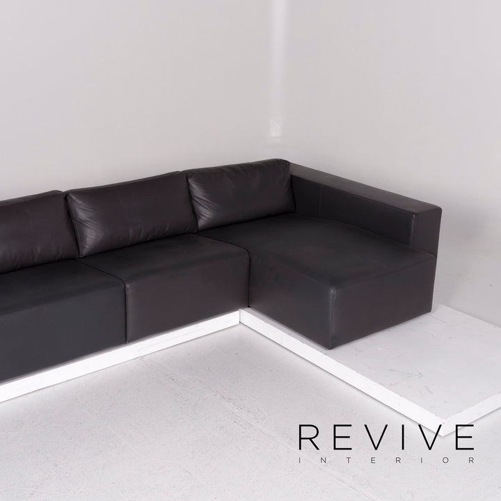Walter Knoll Nelson Leder Ecksofa Grau Anthrazit Sofa Couch #11010