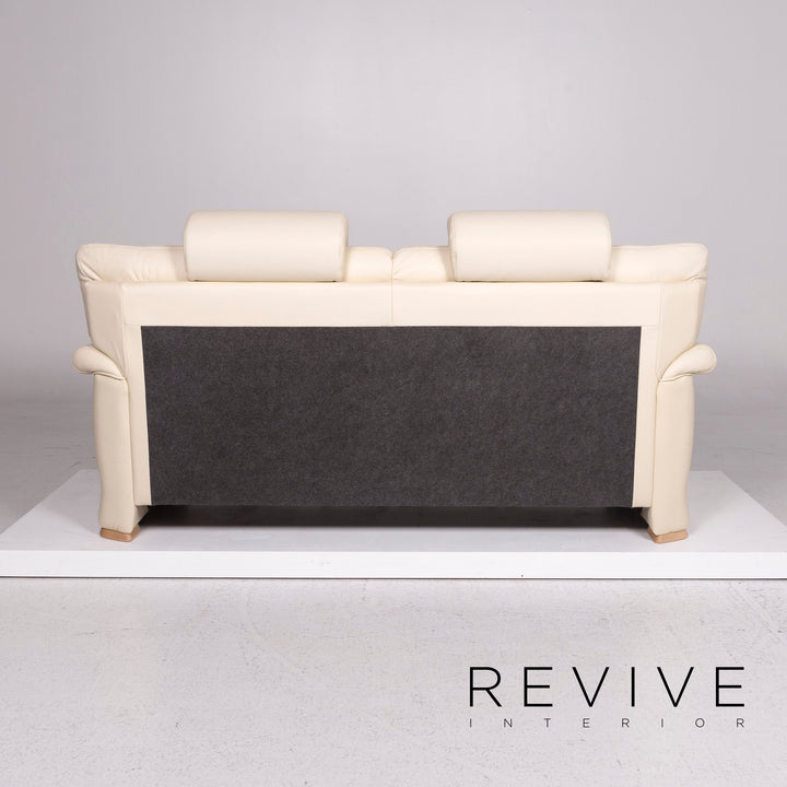Himolla Leder Sofa Creme Zweisitzer Couch #11945