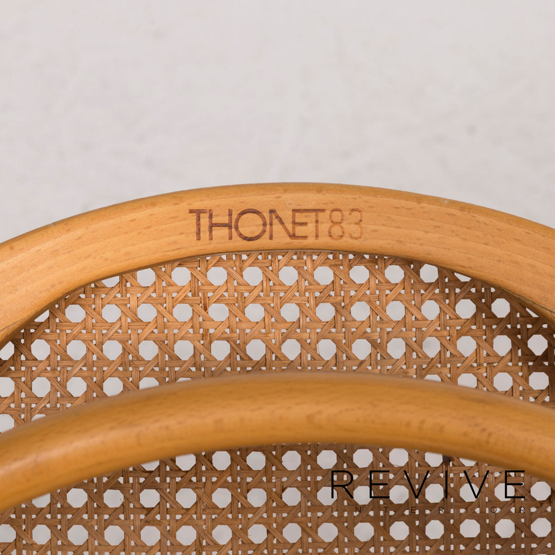 Chaise en bois et rotin Thonet 210R #12435