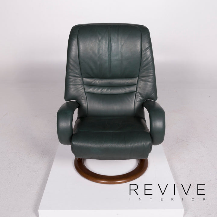 Elastoform Leather Armchair Green #11368