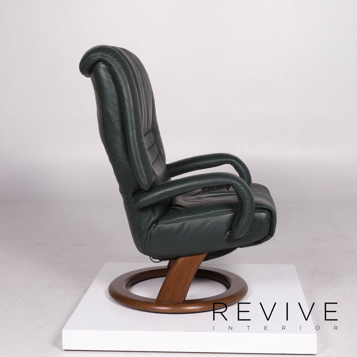 Elastoform Leather Armchair Green #11368