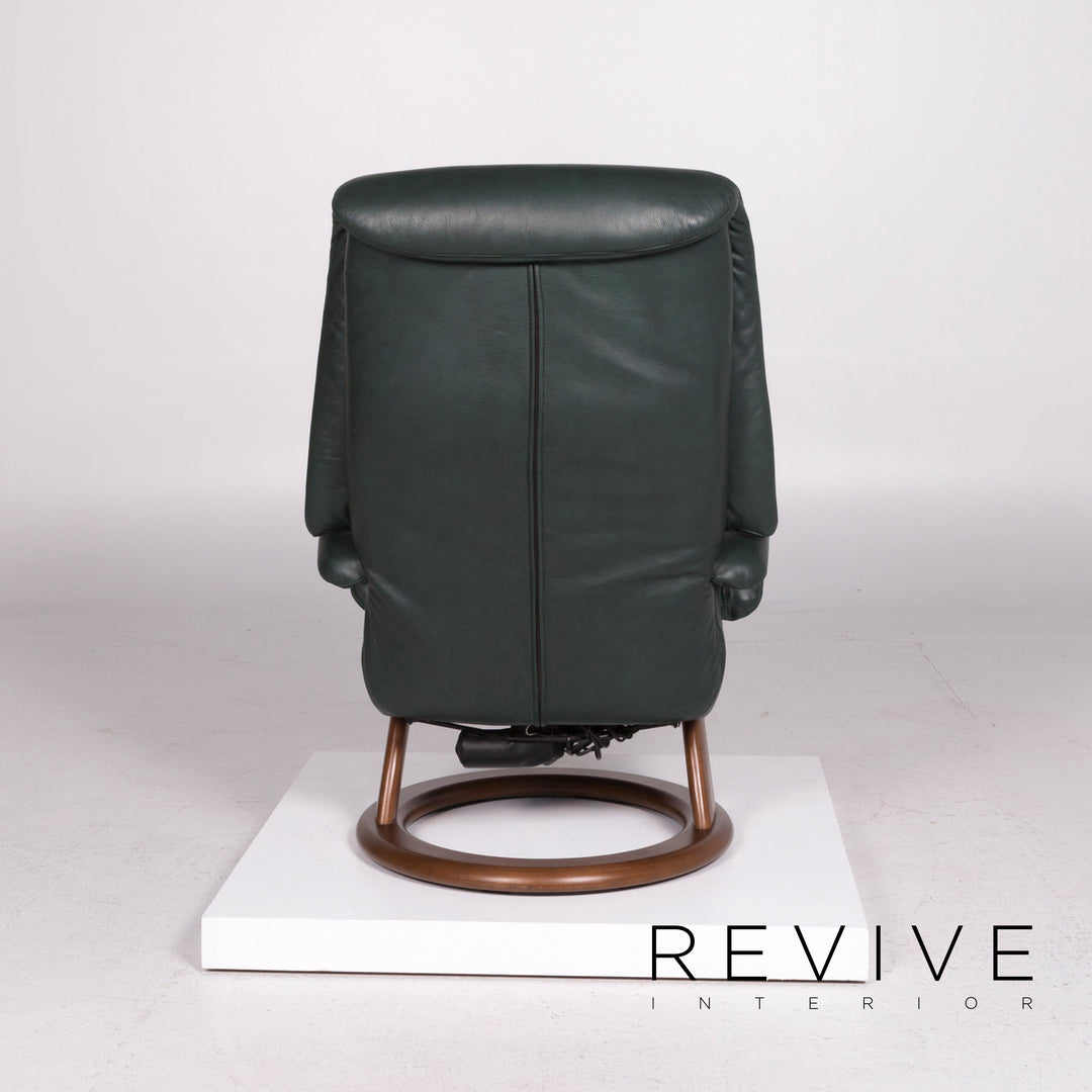 Elastoform Leather Armchair Green #11368
