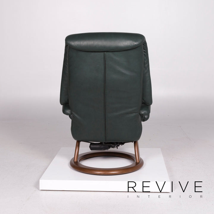 Elastoform Leather Armchair Green #11368