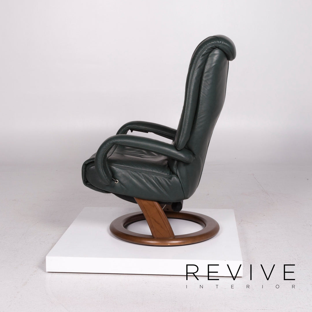 Elastoform Leather Armchair Green #11368
