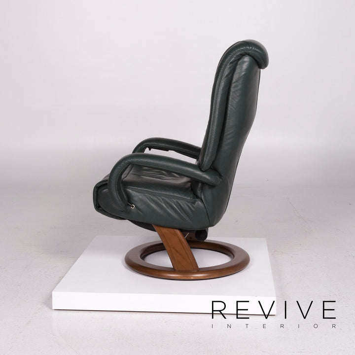 Elastoform Leather Armchair Green #11368