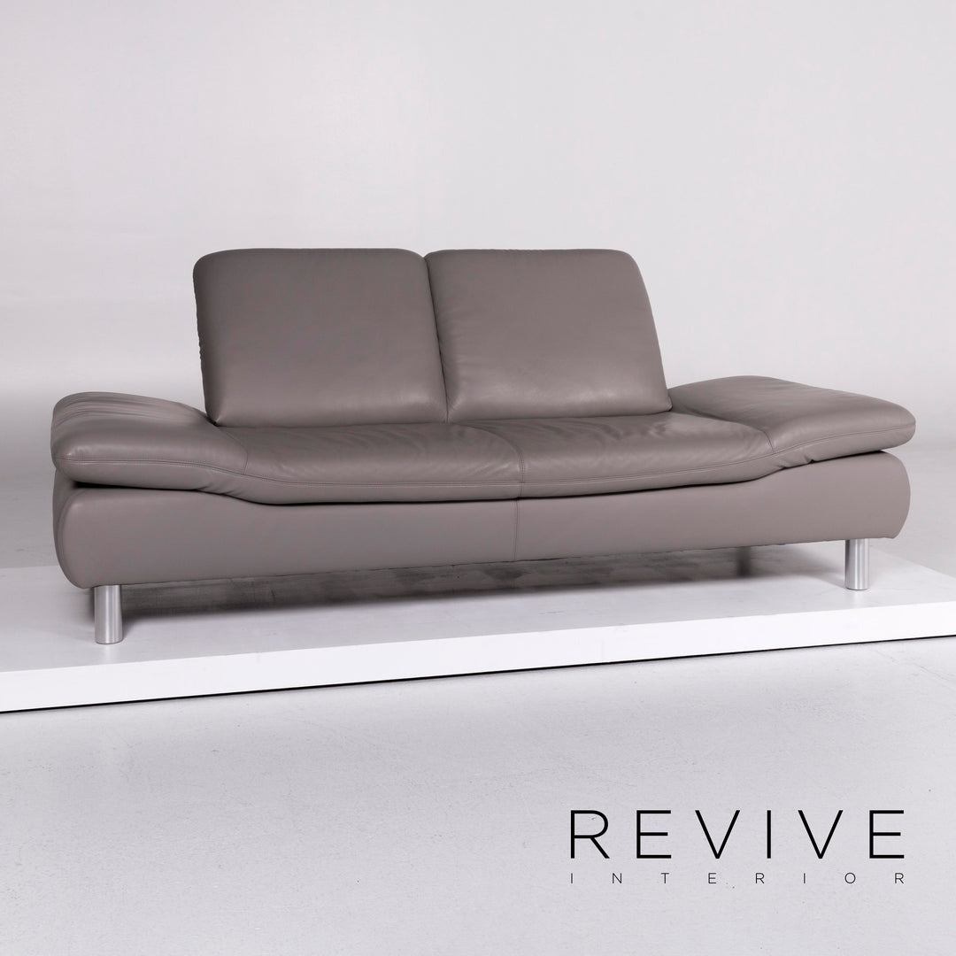 Koinor Rivoli Leder Sofa Grau Zweisitzer #10807