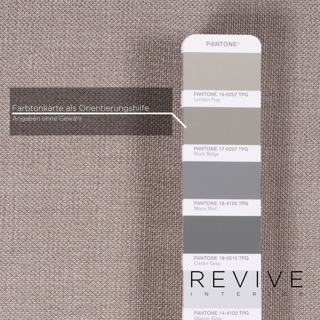 Rolf Benz 222 canapé en tissu gris canapé d'angle #11492
