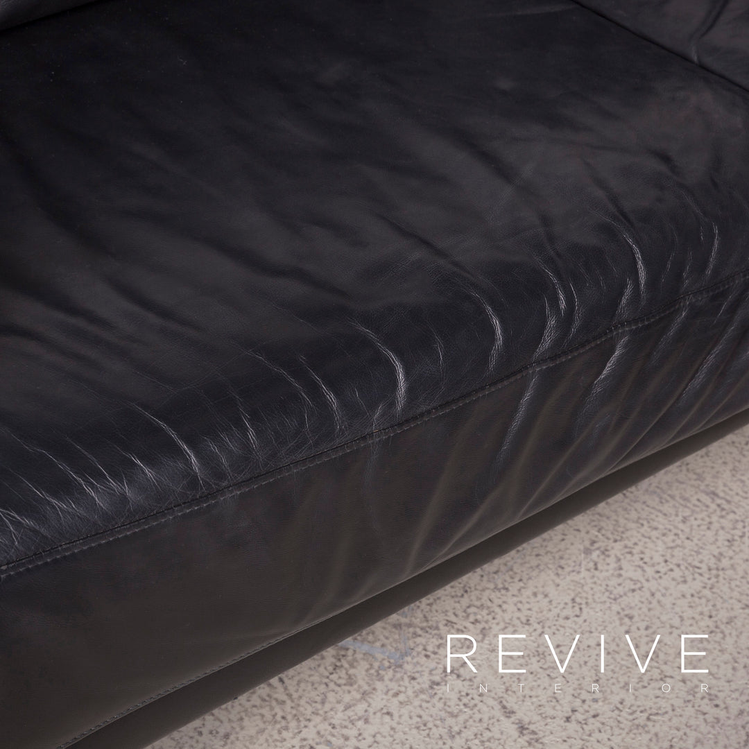 Willi Schillig Designer Leder Sofa Schwarz Ecksofa Echtleder Couch #8214