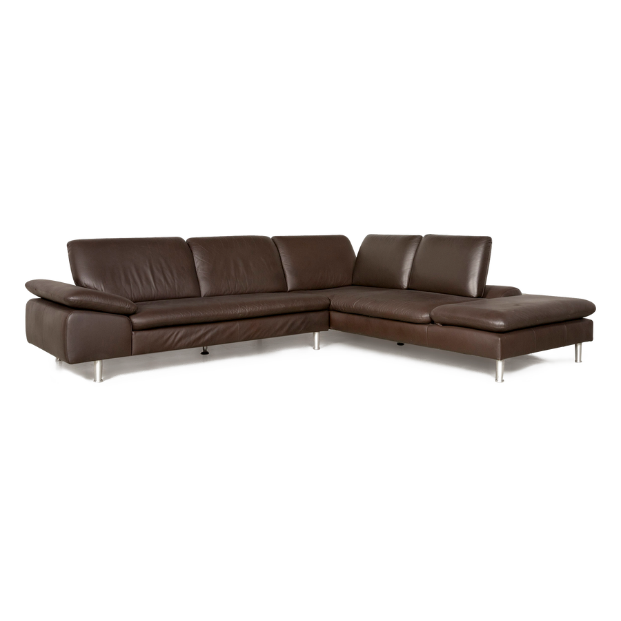 Willi Schillig Loop Designer Leather Sofa Brown Corner Sofa Genuine Leather Couch #8075