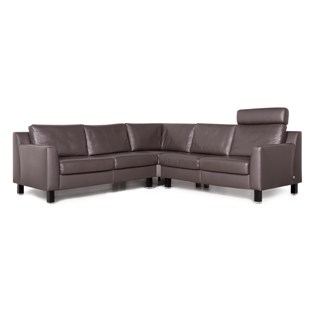 Ewald Schillig designer leather sofa anthracite corner sofa genuine leather #8162