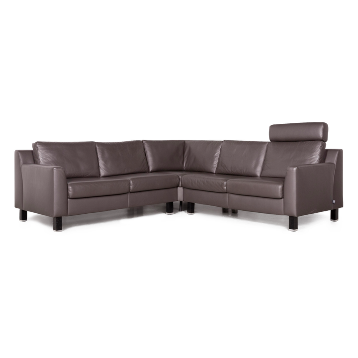 Ewald Schillig designer leather sofa anthracite corner sofa genuine leather #8162