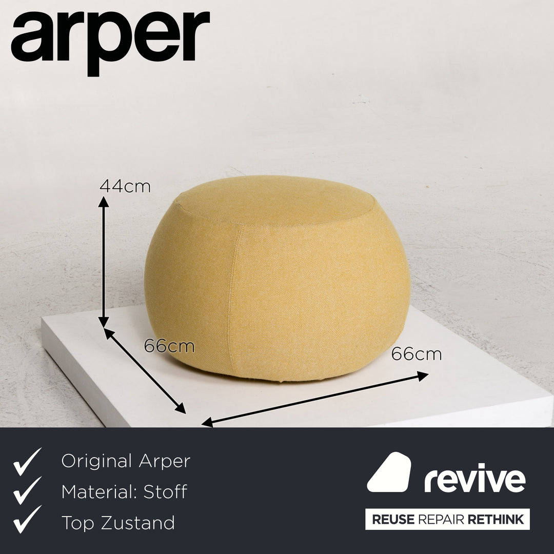Arper Pix 67 Stoff Hocker Gelb Pouf #13206
