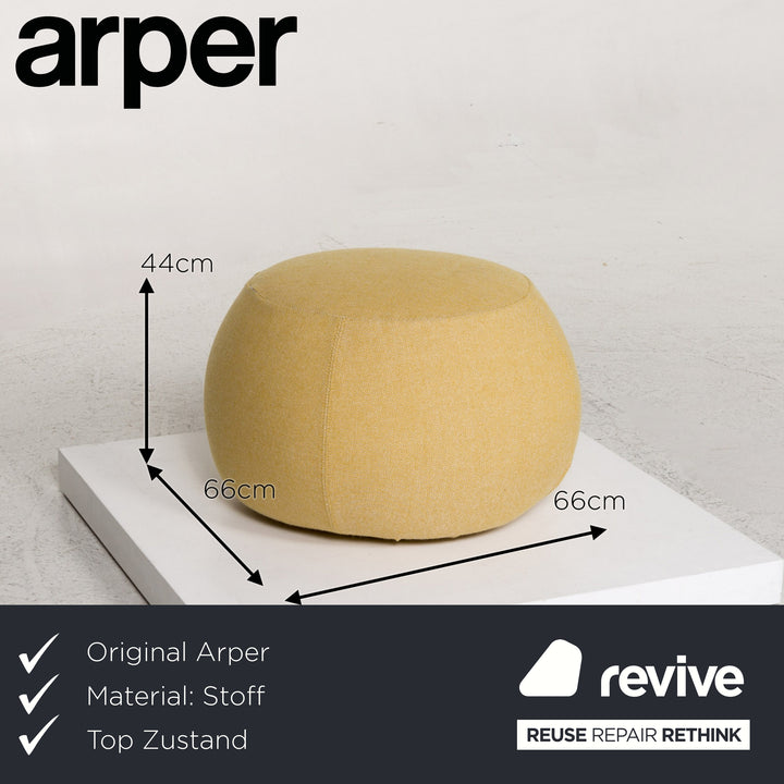 Arper Pix 67 Stoff Hocker Gelb Pouf #13206