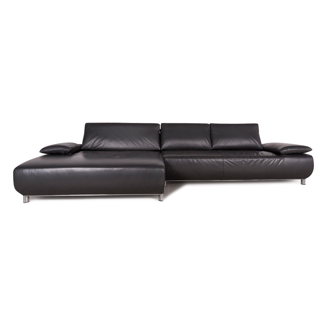 Koinor Volare canapé en cuir design Anthracite canapé d'angle en cuir véritable #8172