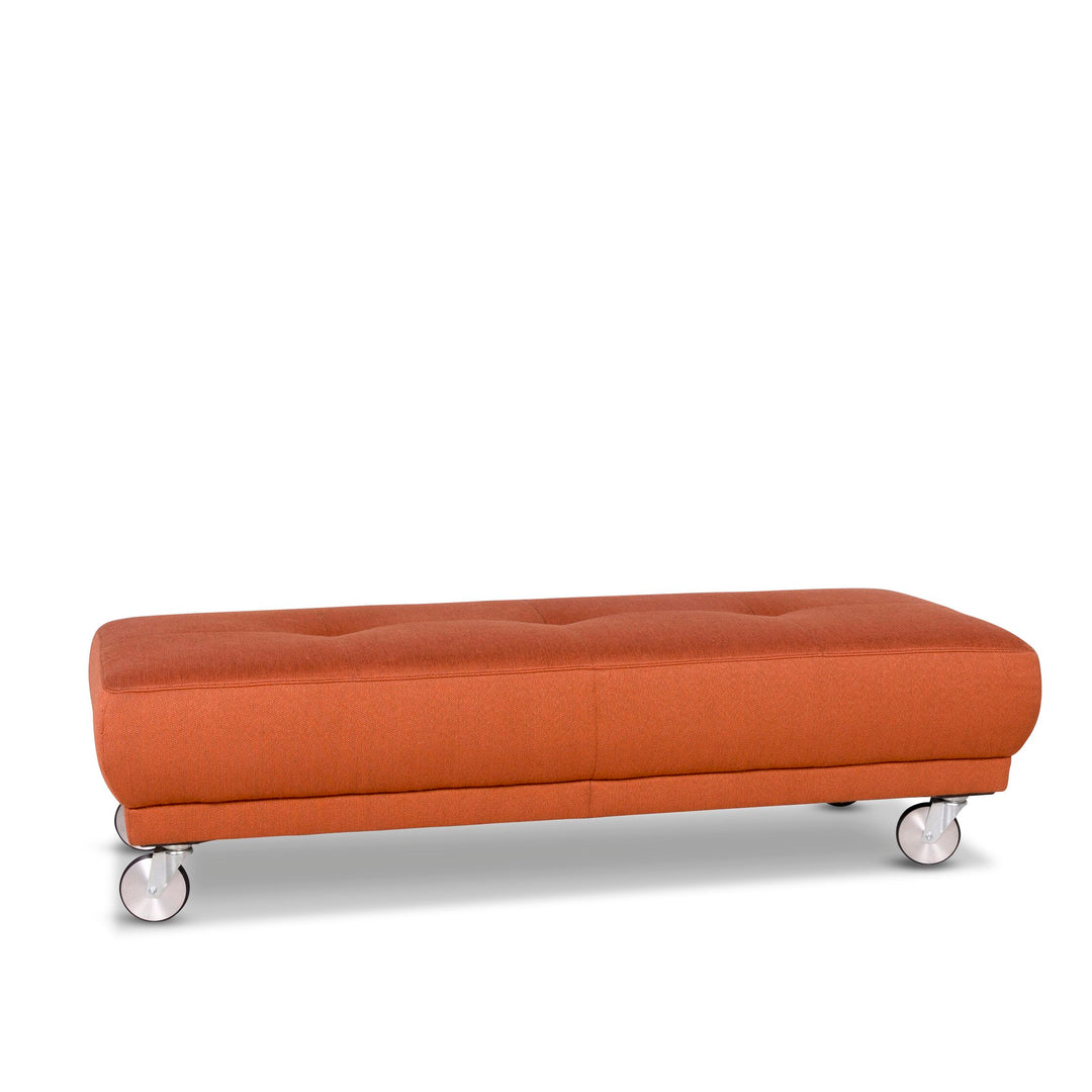 Willi Schillig tabouret en tissu orange #10038
