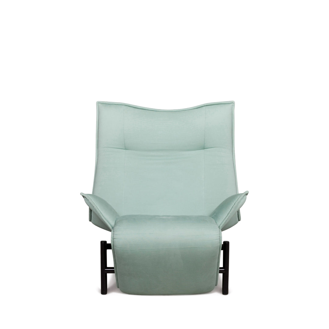 Cassina Veranda Fabric Armchair by Vico Magistretti Turquoise Chair Function Lounger #7536
