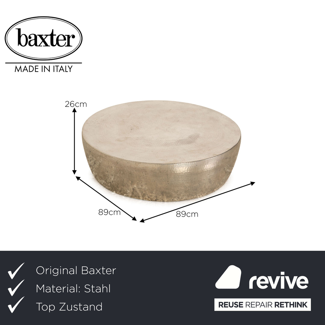 Baxter Cairo Stahl Couchtisch Silber