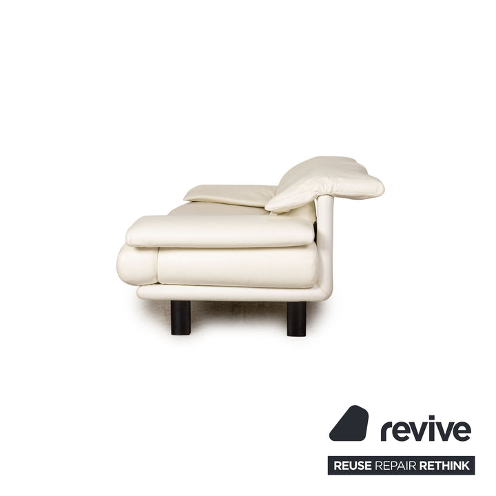 B&B Italia Alanda Leder Dreisitzer Creme Sofa Couch