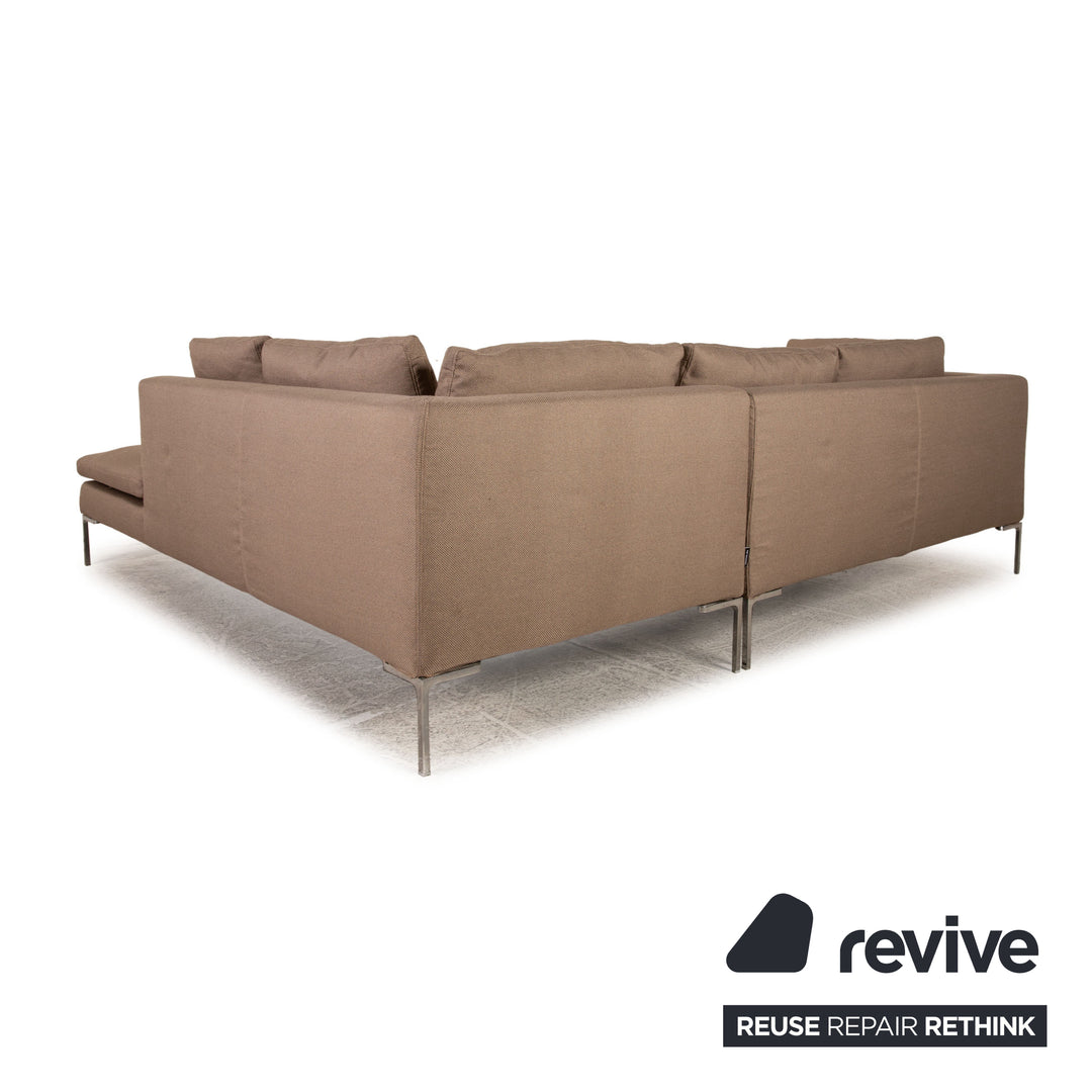 B&B Italia Charles Stoff Sofa Beige Ecksofa Couch