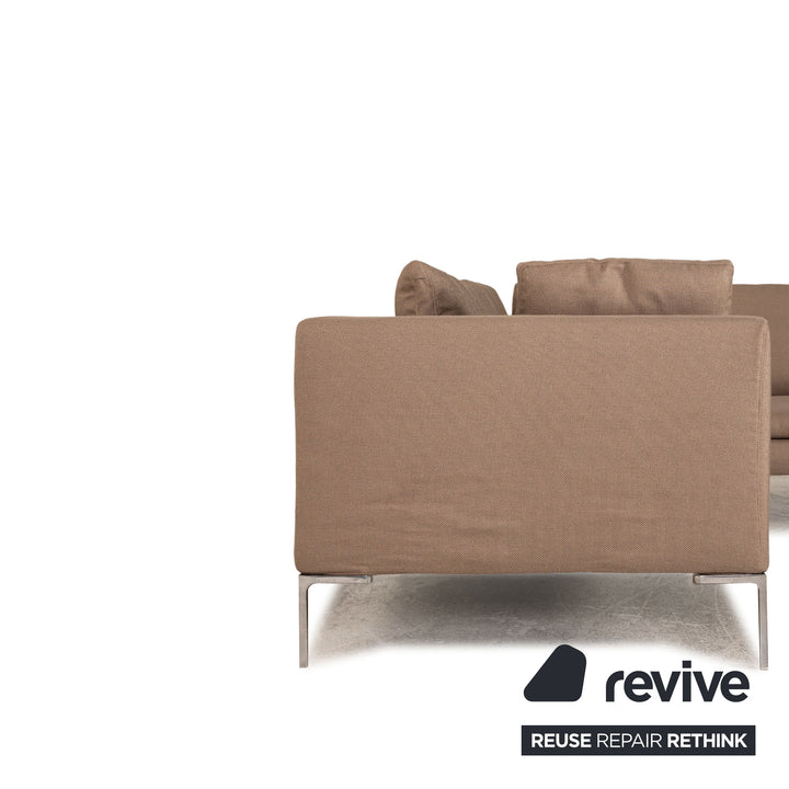 B&B Italia Charles Stoff Sofa Beige Ecksofa Couch