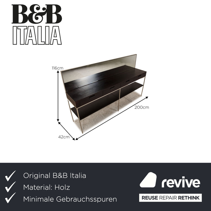B&amp;B Italia wooden sideboard brown wenge