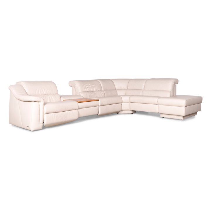 Himolla Designer Leder Sofa Beige Ecksofa Echtleder #8050