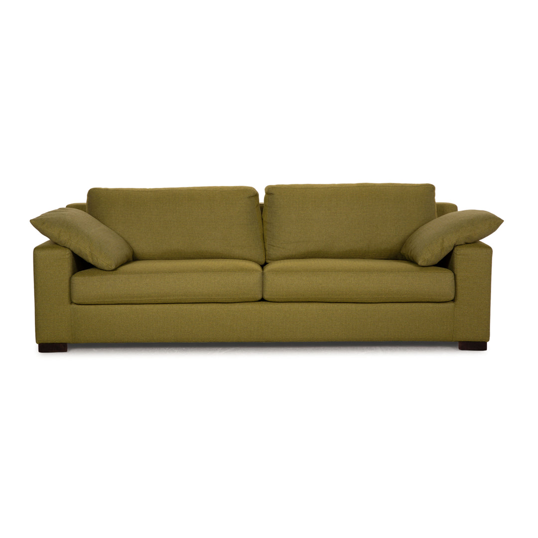 Bielefelder Werkstätten Stoff Sofa Olivgrün Dreisitzer  Couch