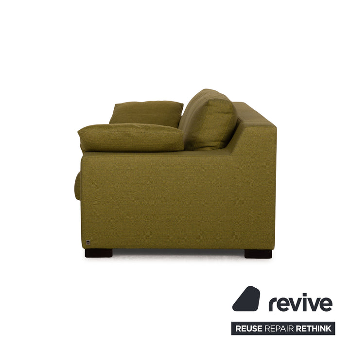 Bielefelder Werkstätten Stoff Sofa Olivgrün Dreisitzer  Couch