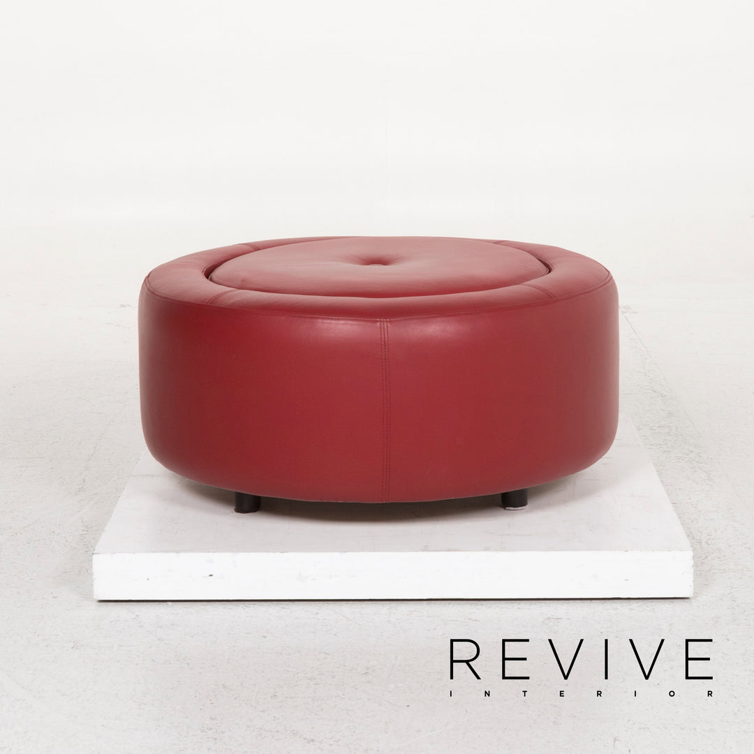 BoConcept Alpha Leder Hocker Rot #12995